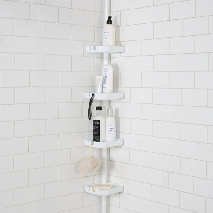 4 tier corner shower tray - BLACK