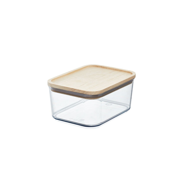 Clear storage box with wooden lid Rosanna Collection