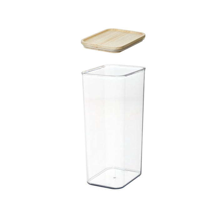 Clear storage box with wooden lid Rosanna Collection