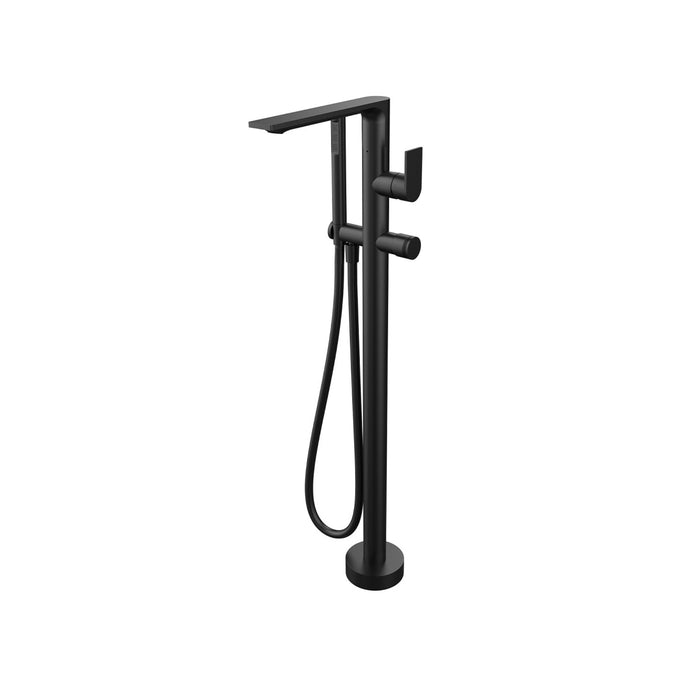 Floor mounted bath faucet with hand shower, Alpha Collection