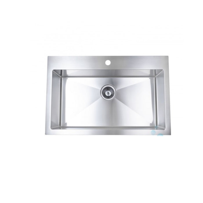 Single top-mount kitchen sink Bristol 31” x 20” x 10”