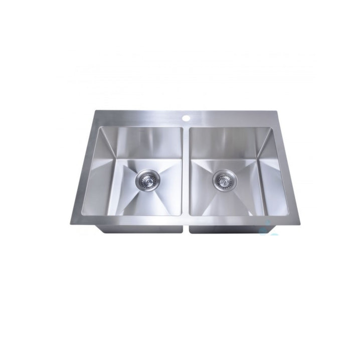 Double kitchen sink Bristol 31” x 20” x 10”