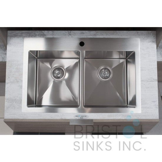 Double kitchen sink Bristol 31” x 20” x 10”