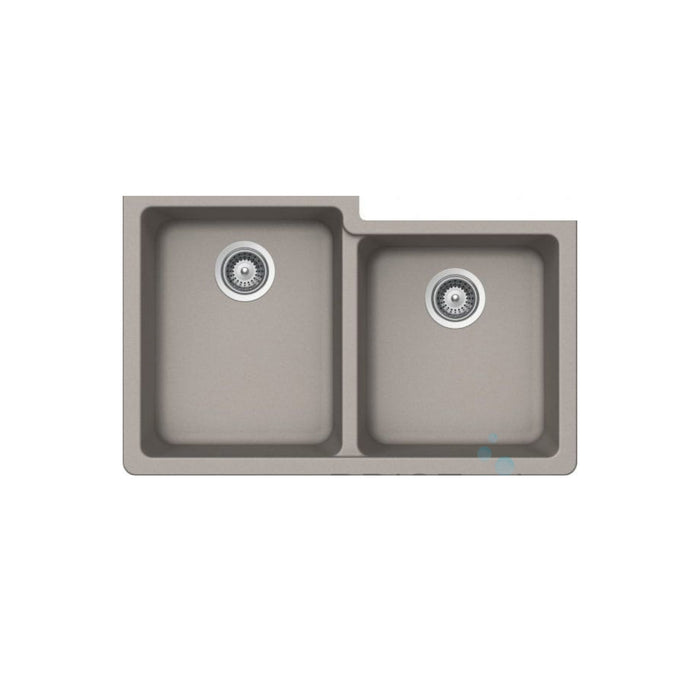 Double offset Granite Undermount kitchen sink Virtuo Collection