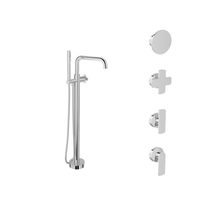 Freestanding Bath Faucet Square Spout AIR Collection