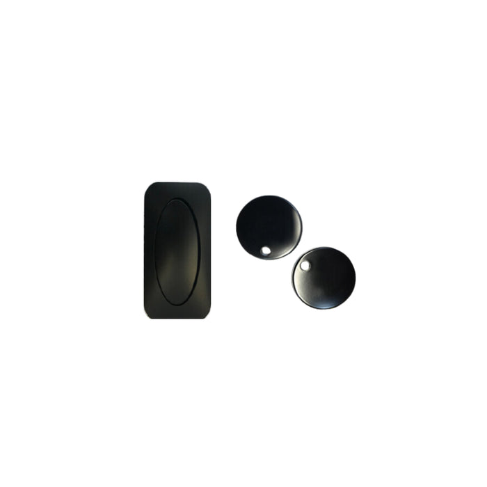 Rectangle Dual Flush Push Button Kit BLACK Aktuell