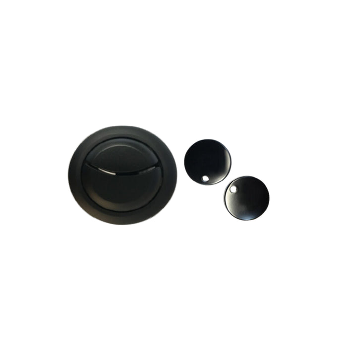 Round Dual Flush Push Button Kit BLACK Aktuell