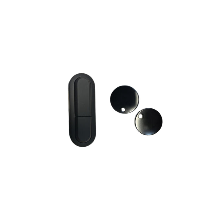 Oblong Dual Flush Push Button Kit BLACK Aktuell