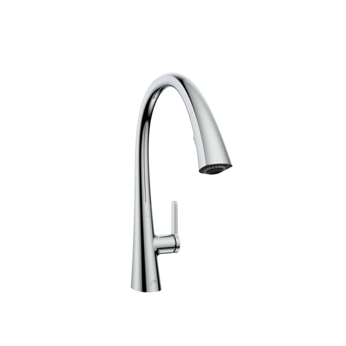 Robinet de cuisine bec pivotant et douchette amovible Chrome