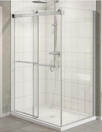 79" 2-sided sliding shower door, Brushed Nickel, Gemini Plus Collection PROMO