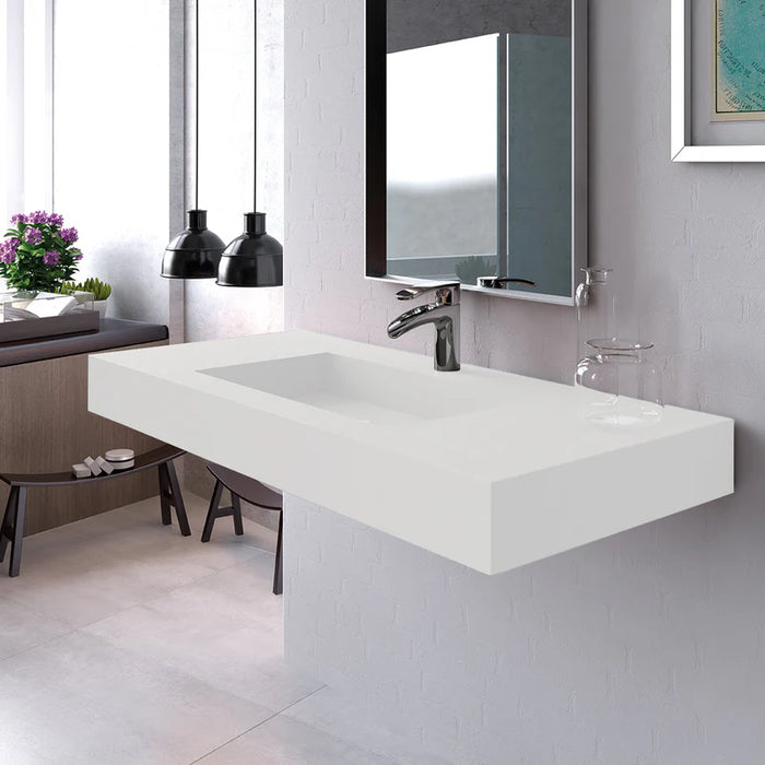 Wall-hung sink 48" x 18" Petra