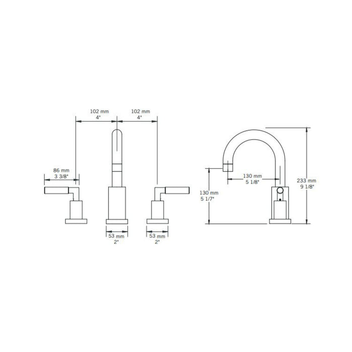 Robinet de lavabo 8" Collection Dana