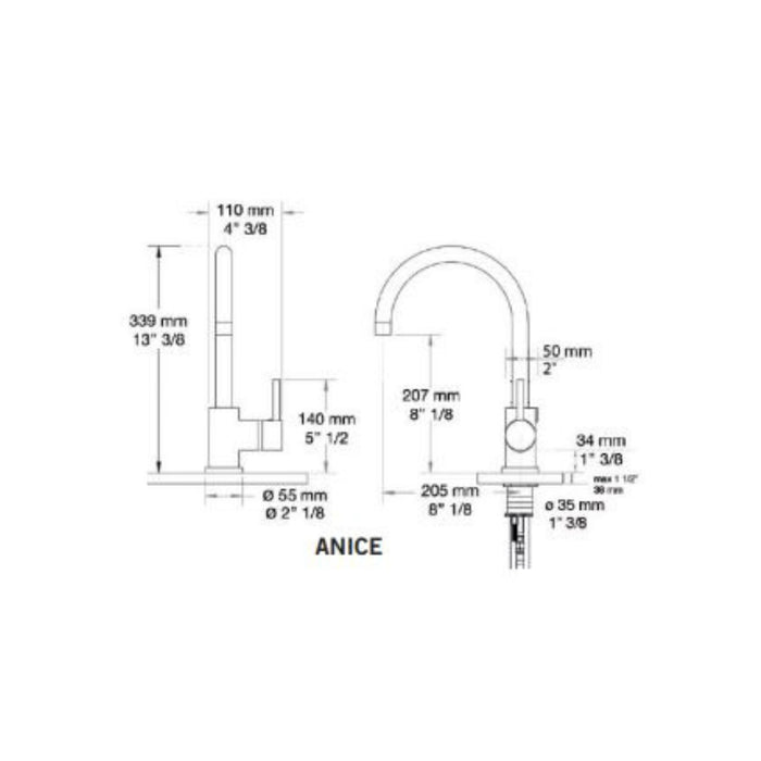 Robinet de cuisine Collection Anice