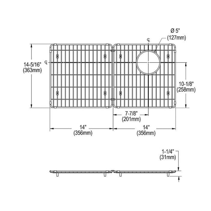 Classic Quartz Sink ELGU13322 Grid Elkay