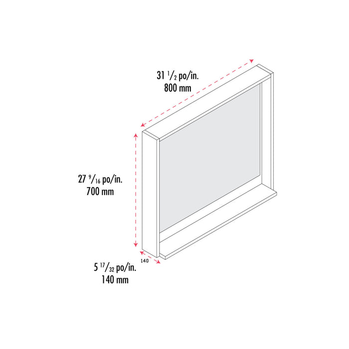 Miroir avec tablette Collection EVA