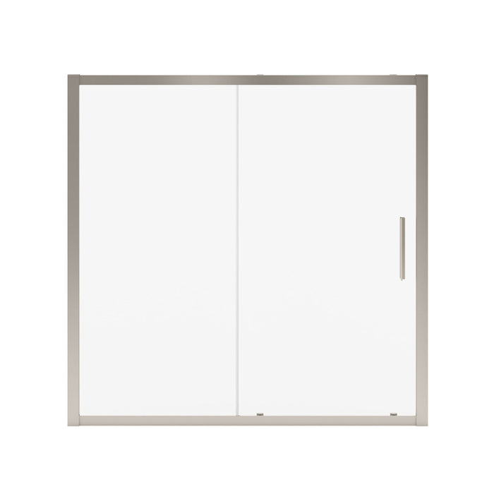 Duo Roberta Alcove Bath + Connect Brushed Nickel Bath Door