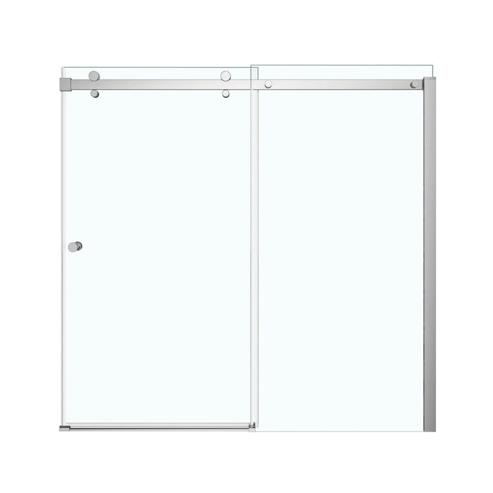 Sliding bath door 6mm Chrome Luminescence