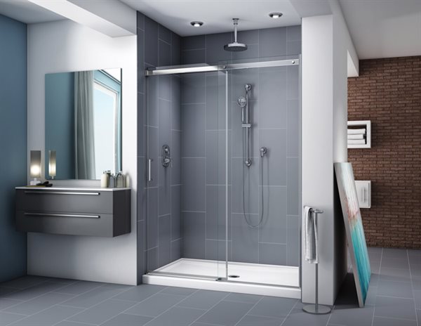 Alcove sliding shower door 72" Apollo Collection