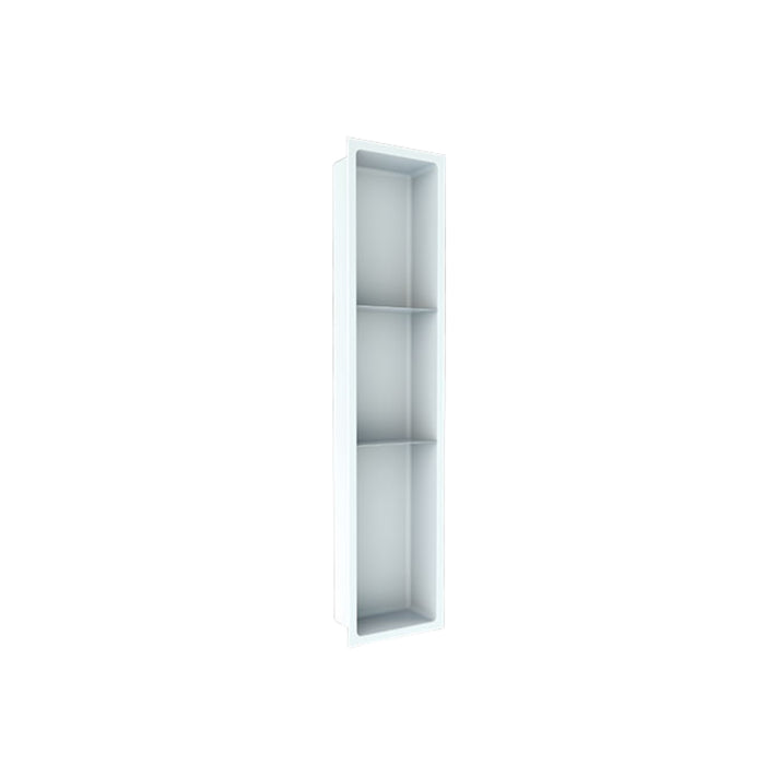 36"X8" wall niche with 2 shelves, rounded corners