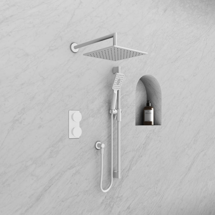 Ensemble de douche thermostatique Tête carré Collection AIR