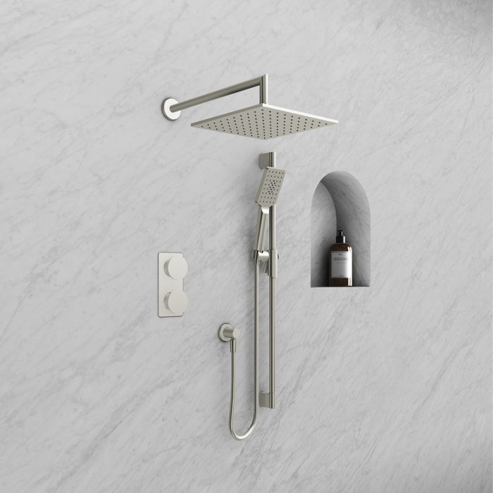 Ensemble de douche thermostatique Tête carré Collection AIR