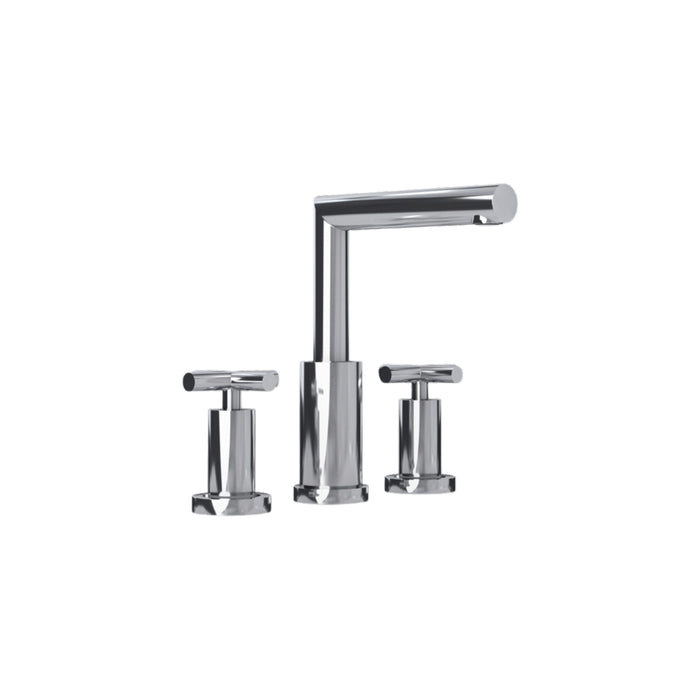 Gael set chrome bath and sink faucet