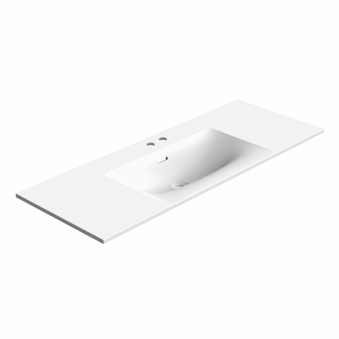 48" Wall Mounted Vanity Matte Solid Surface Runway Collection