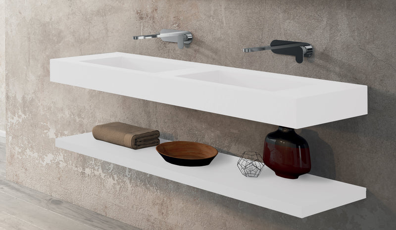 Lavabo suspendu Petra 55" x 18"