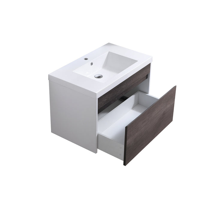 TRIO Meuble-lavabo mural avec lingerie et miroir Collection EVA