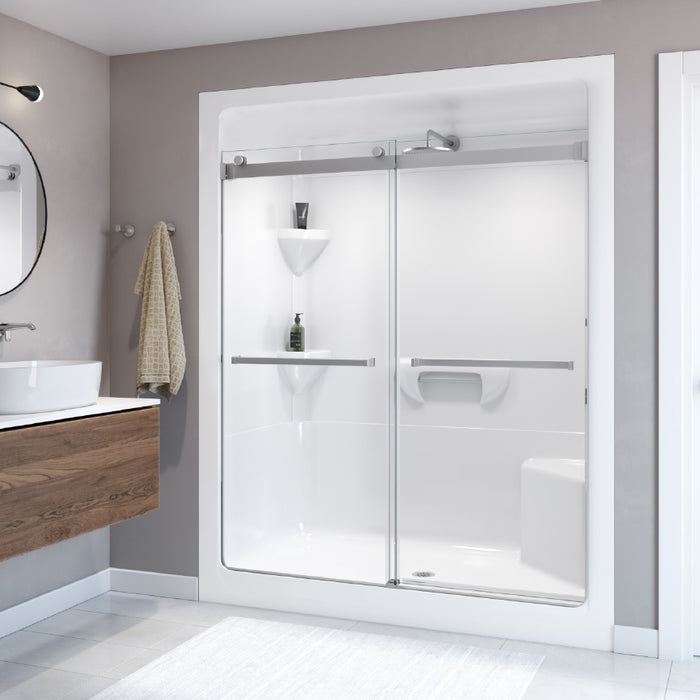 3-piece shower with seat and shower doors Longevity 70" Select collection 