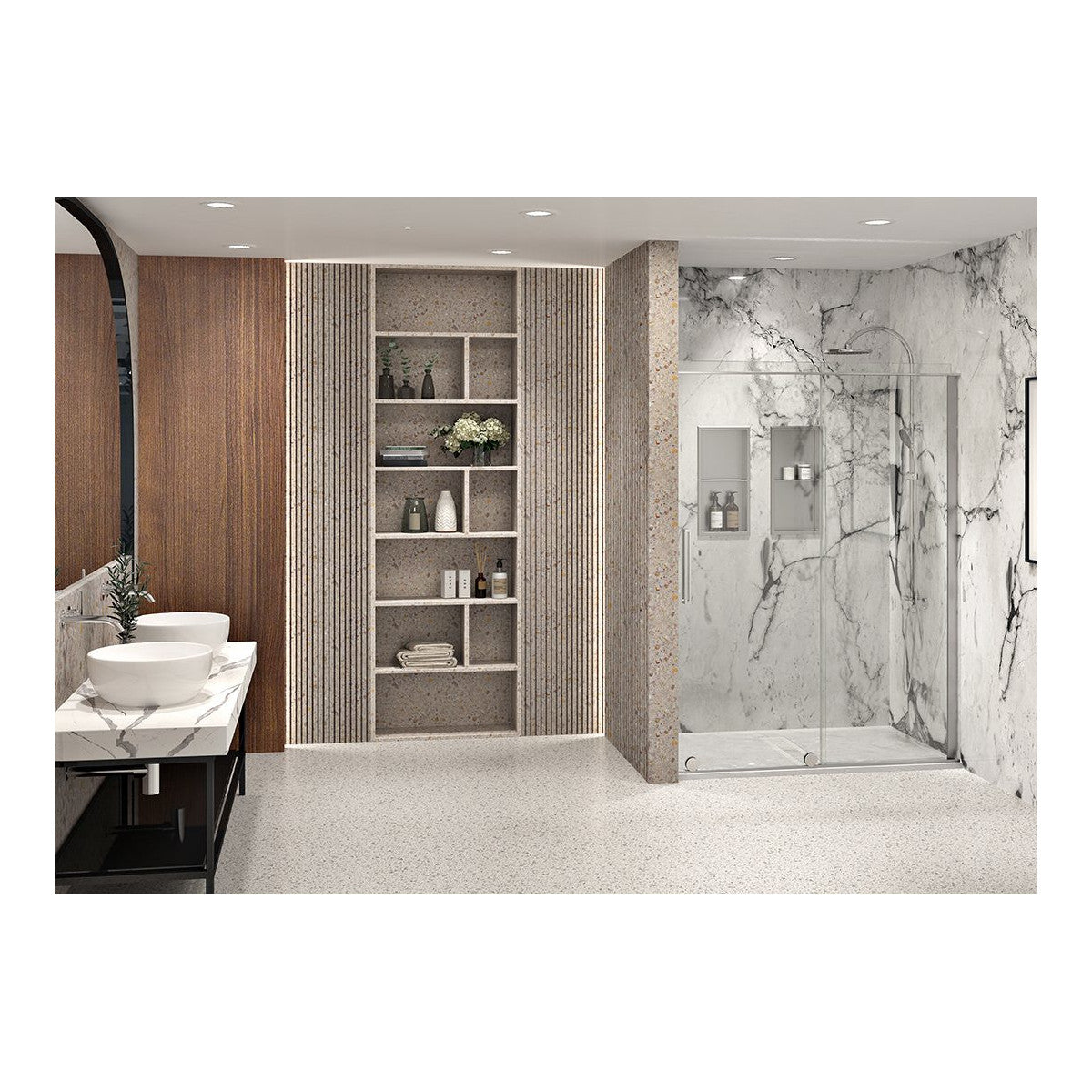 Porte de douche en alcôve Caldara — Plomberie Mascouche
