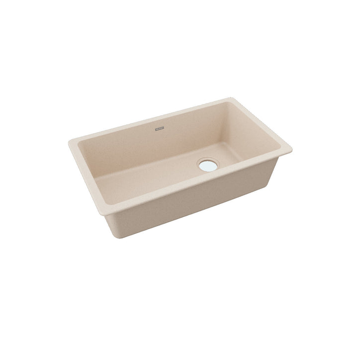 Évier simple Quartz Classic sous-plan, drain décentré 33" x 22" x 9-1/2"