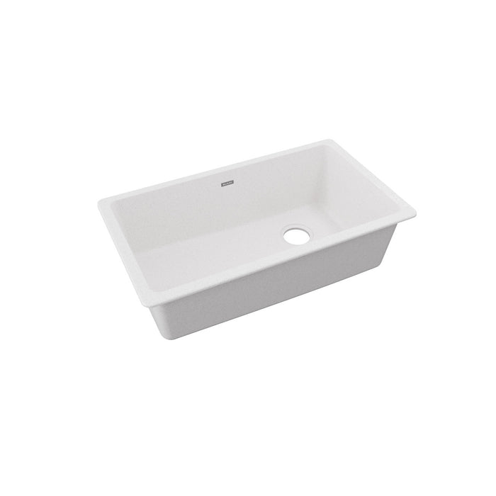 Évier simple Quartz Classic sous-plan, drain décentré 33" x 22" x 9-1/2"