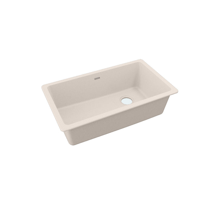 Évier simple Quartz Classic sous-plan, drain décentré 33" x 22" x 9-1/2"