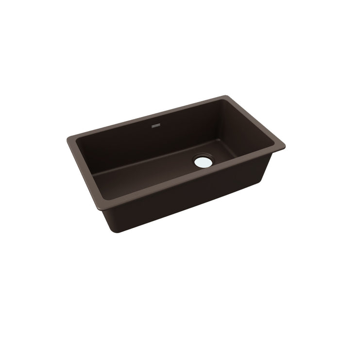 Évier simple Quartz Classic sous-plan, drain décentré 33" x 22" x 9-1/2"