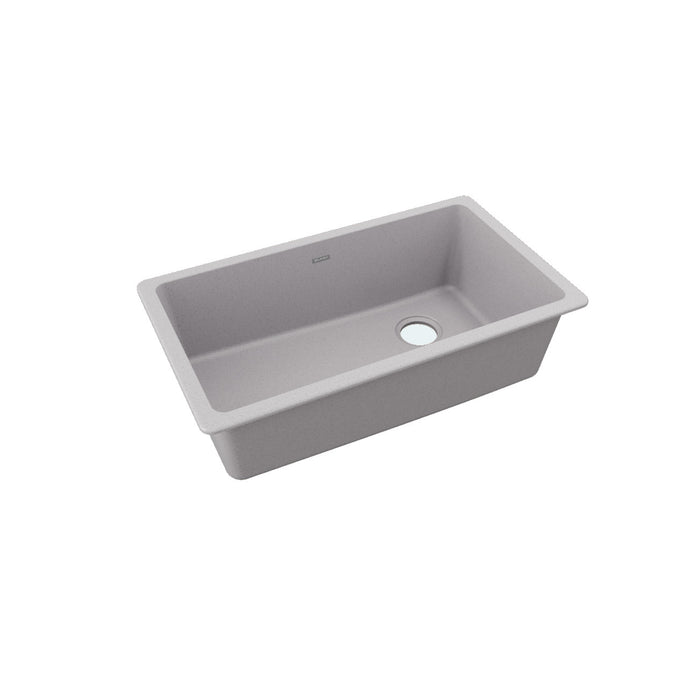 Évier simple Quartz Classic sous-plan, drain décentré 33" x 22" x 9-1/2"